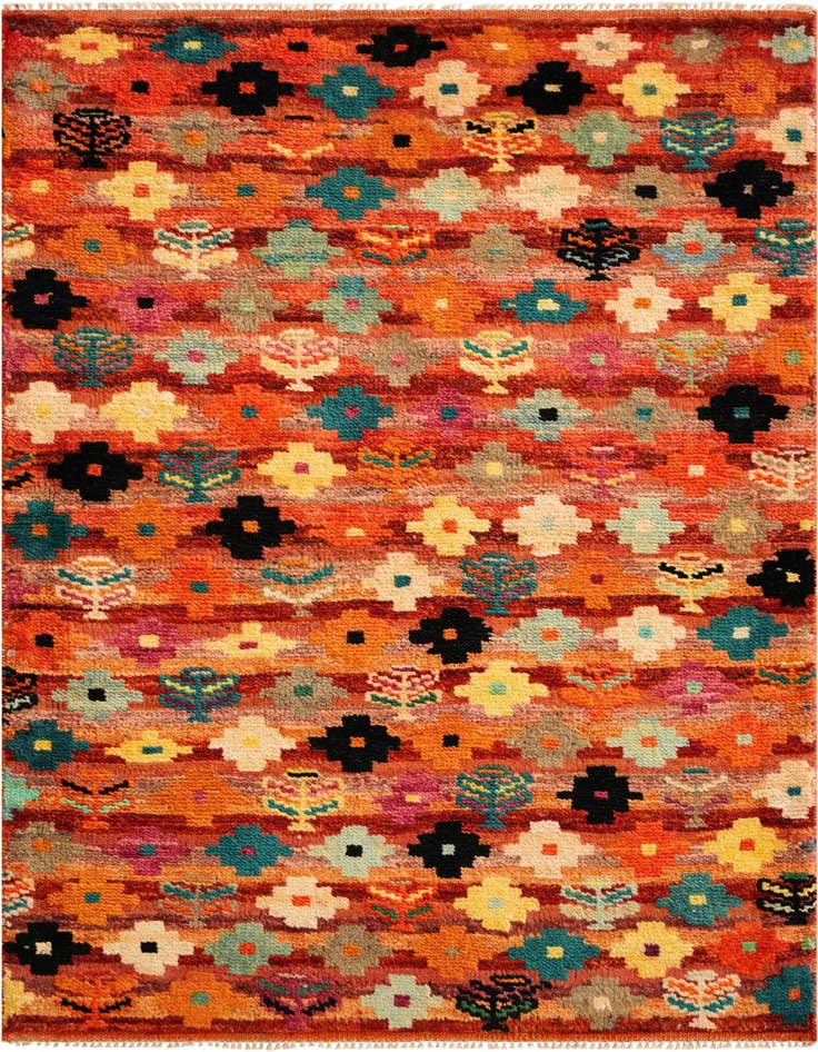 Detail image of 3' 2 x 4' 10 Hand Knotted Balouch Wool Rug