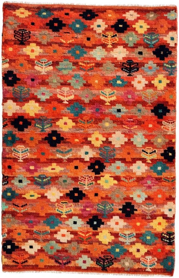 Detail image of 3' 2 x 4' 10 Hand Knotted Balouch Wool Rug