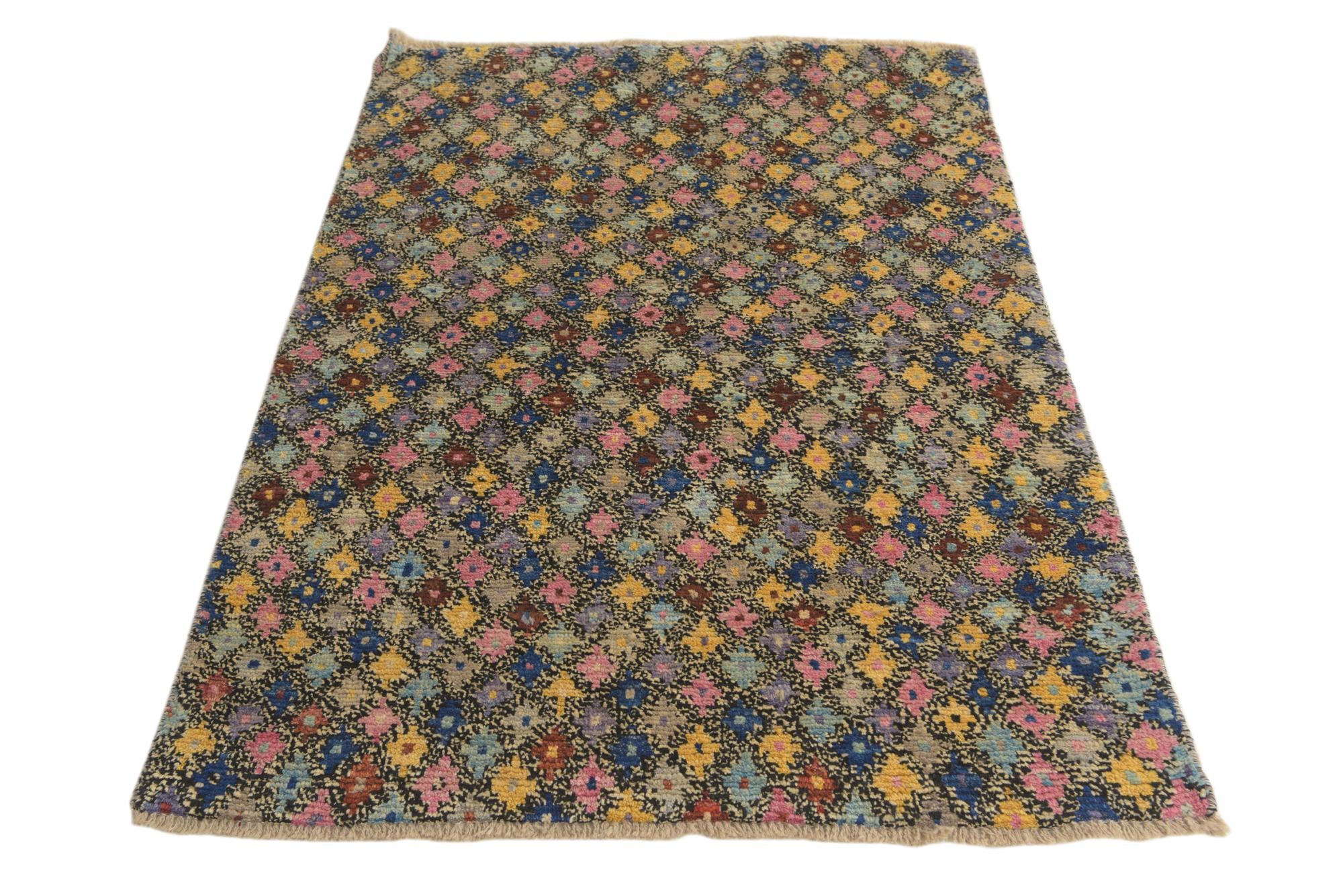 4' 1 x 5' 9 Hand Knotted Balouch Wool Rug