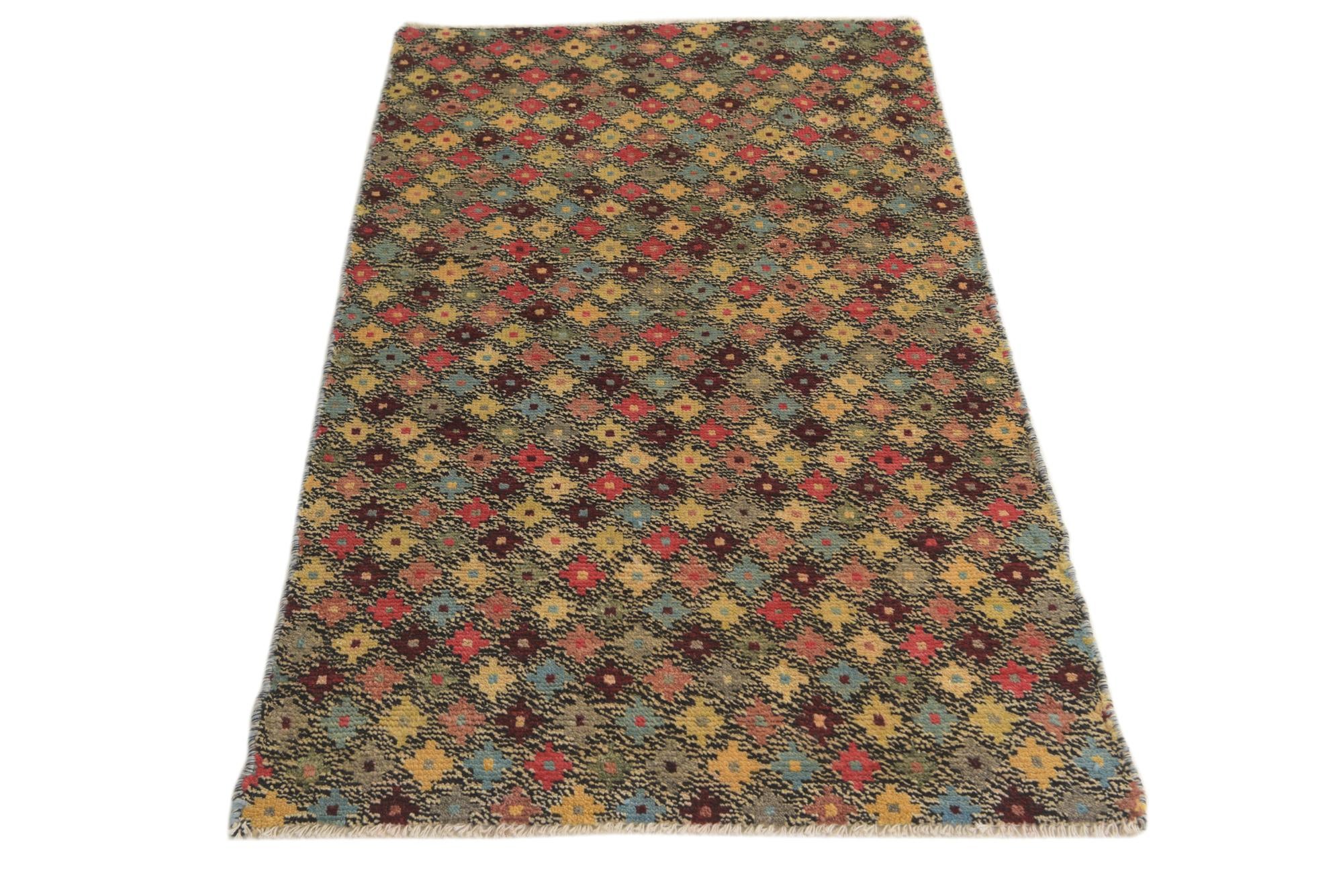3' x 5' 3 Hand Knotted Balouch Wool Rug