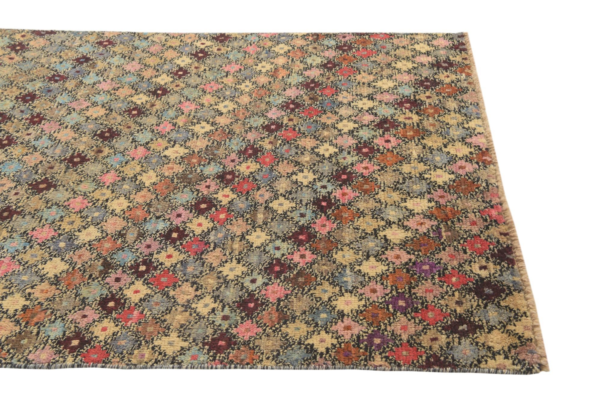 4' 1 x 6' 3 Hand Knotted Balouch Wool Rug