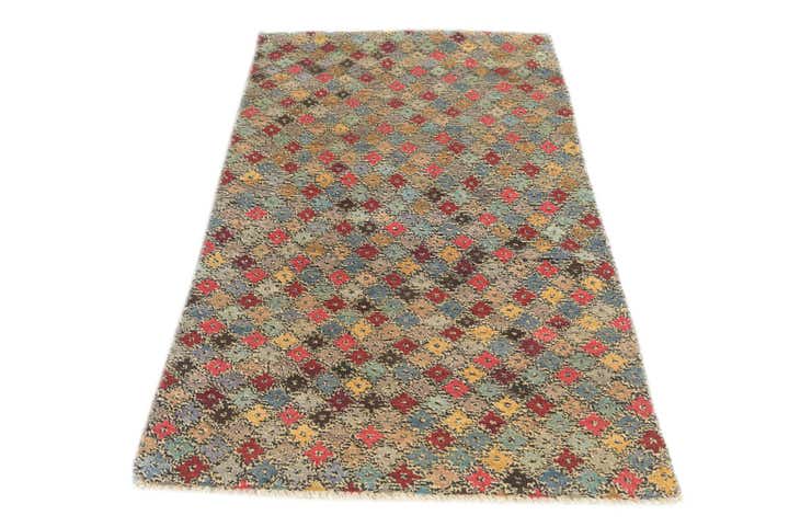 3' x 5' 4 Hand Knotted Balouch Wool Rug
