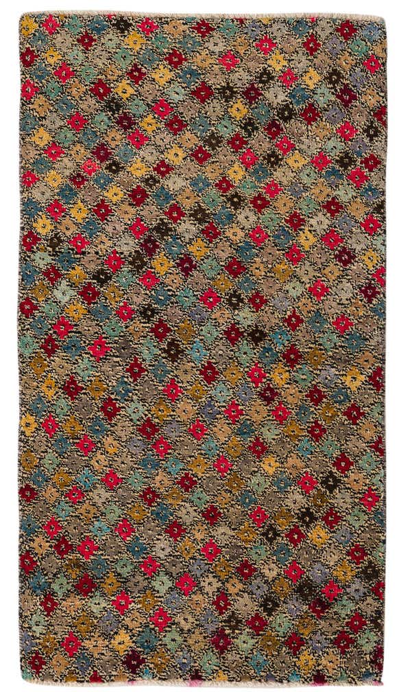 3' x 5' 4 Hand Knotted Balouch Wool Rug