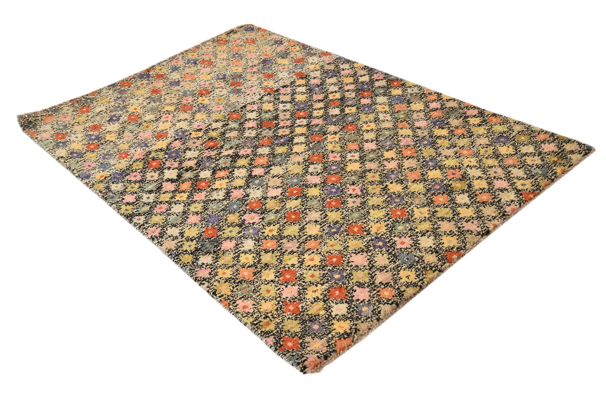 4' x 6' 1 Hand Knotted Balouch Wool Rug