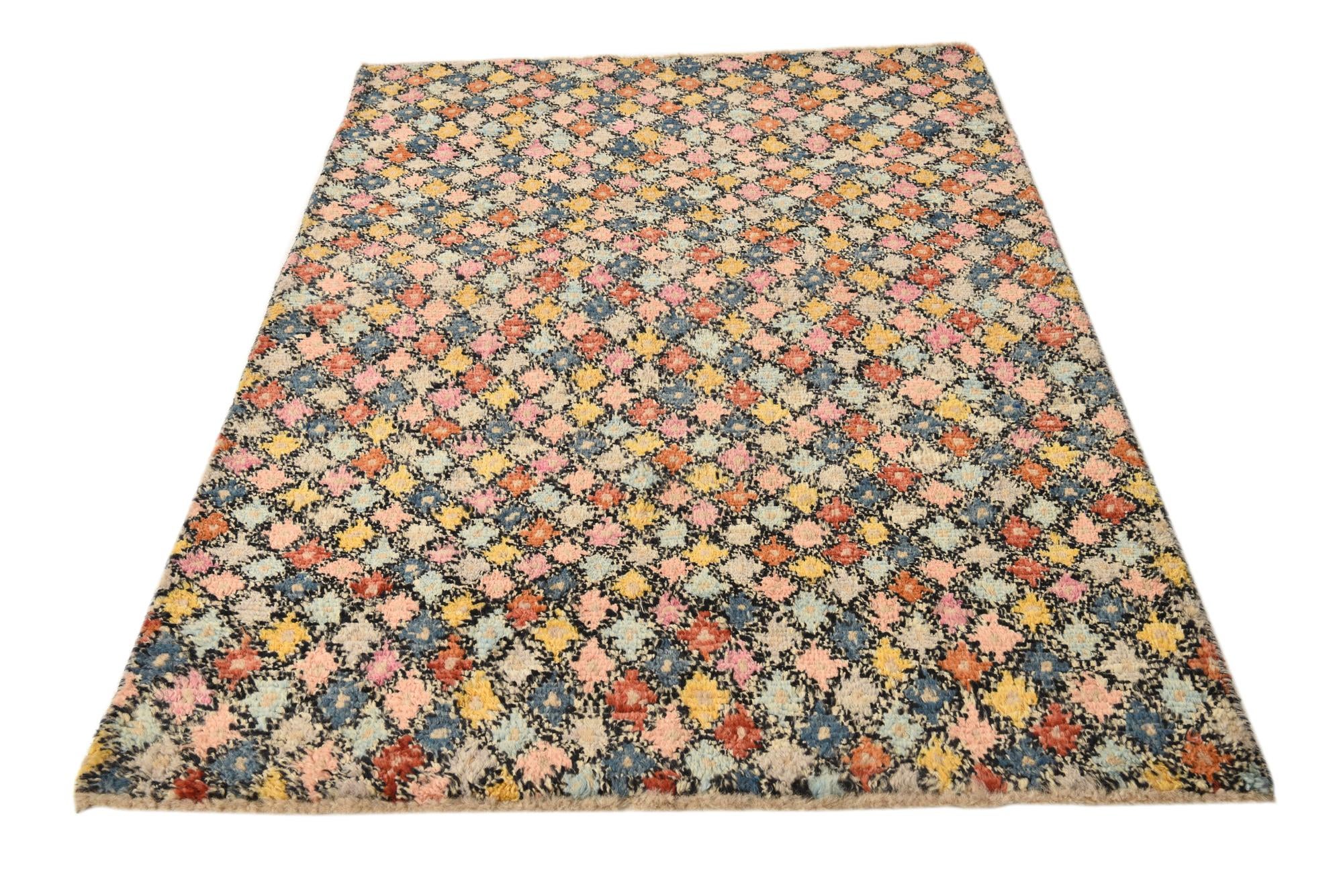 4' 1 x 6' 3 Hand Knotted Balouch Wool Rug