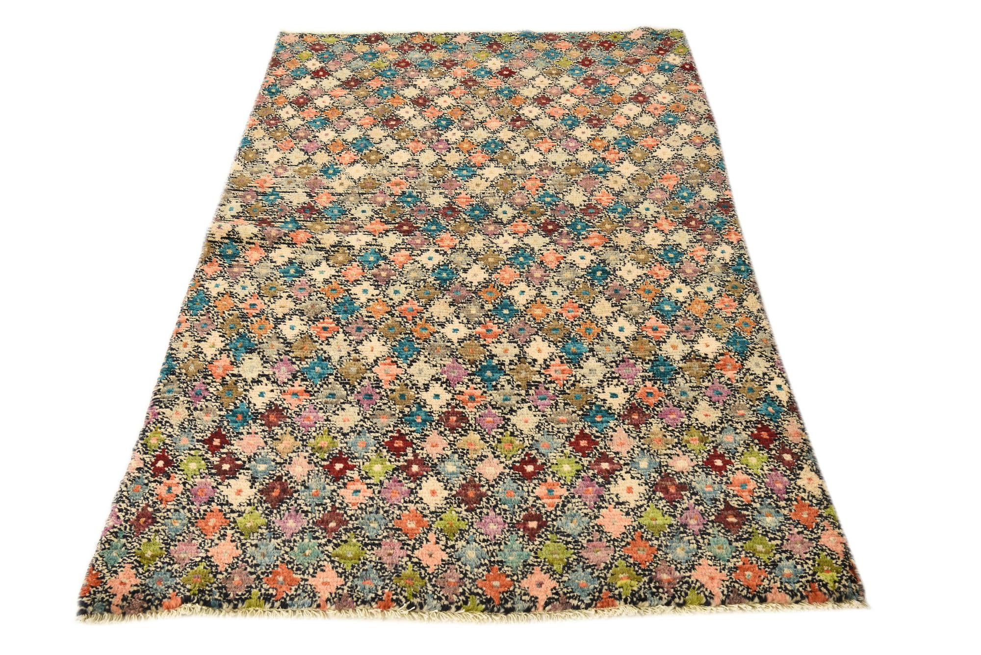 3' 8 x 6' Hand Knotted Balouch Wool Rug