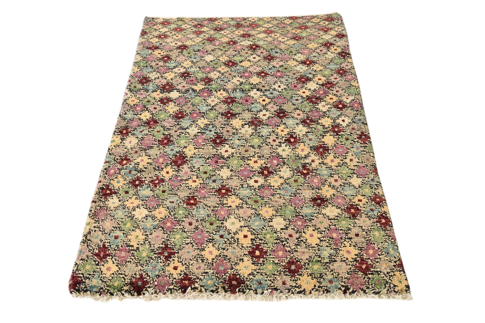 3' 2 x 5' 1 Hand Knotted Balouch Wool Rug