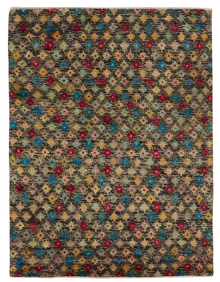 Detail image of 4' x 5' 8 Hand Knotted Balouch Wool Rug