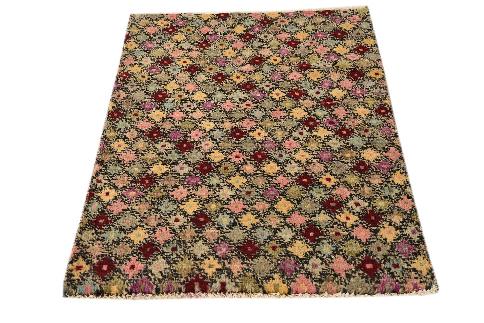 2' 10 x 4' Hand Knotted Balouch Wool Rug