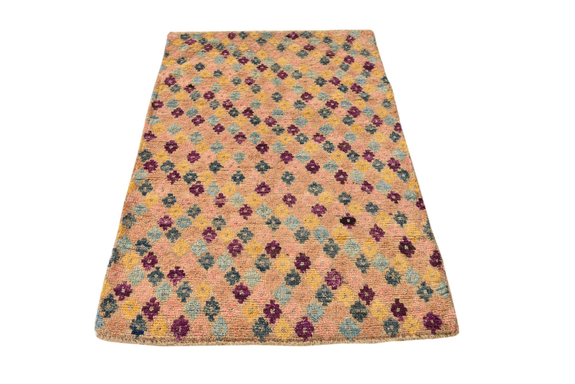 3' 2 x 5' 5 Hand Knotted Balouch Wool Rug