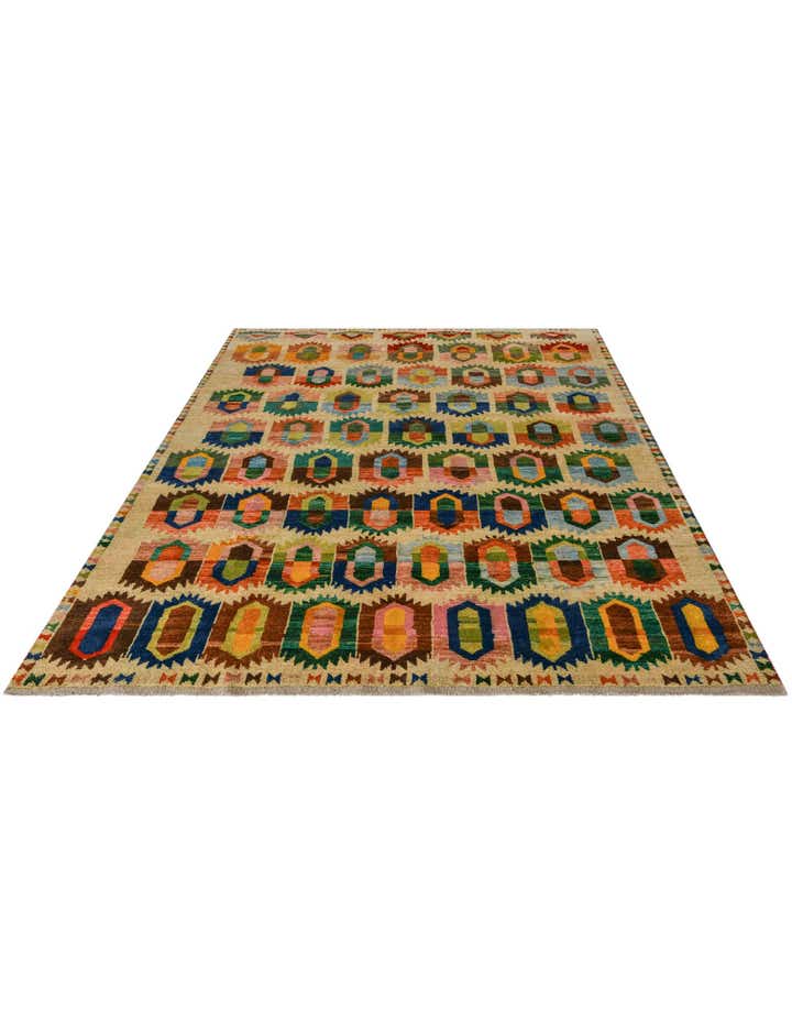 6' 9 x 10' 2 Hand Knotted Balouch Wool Rug