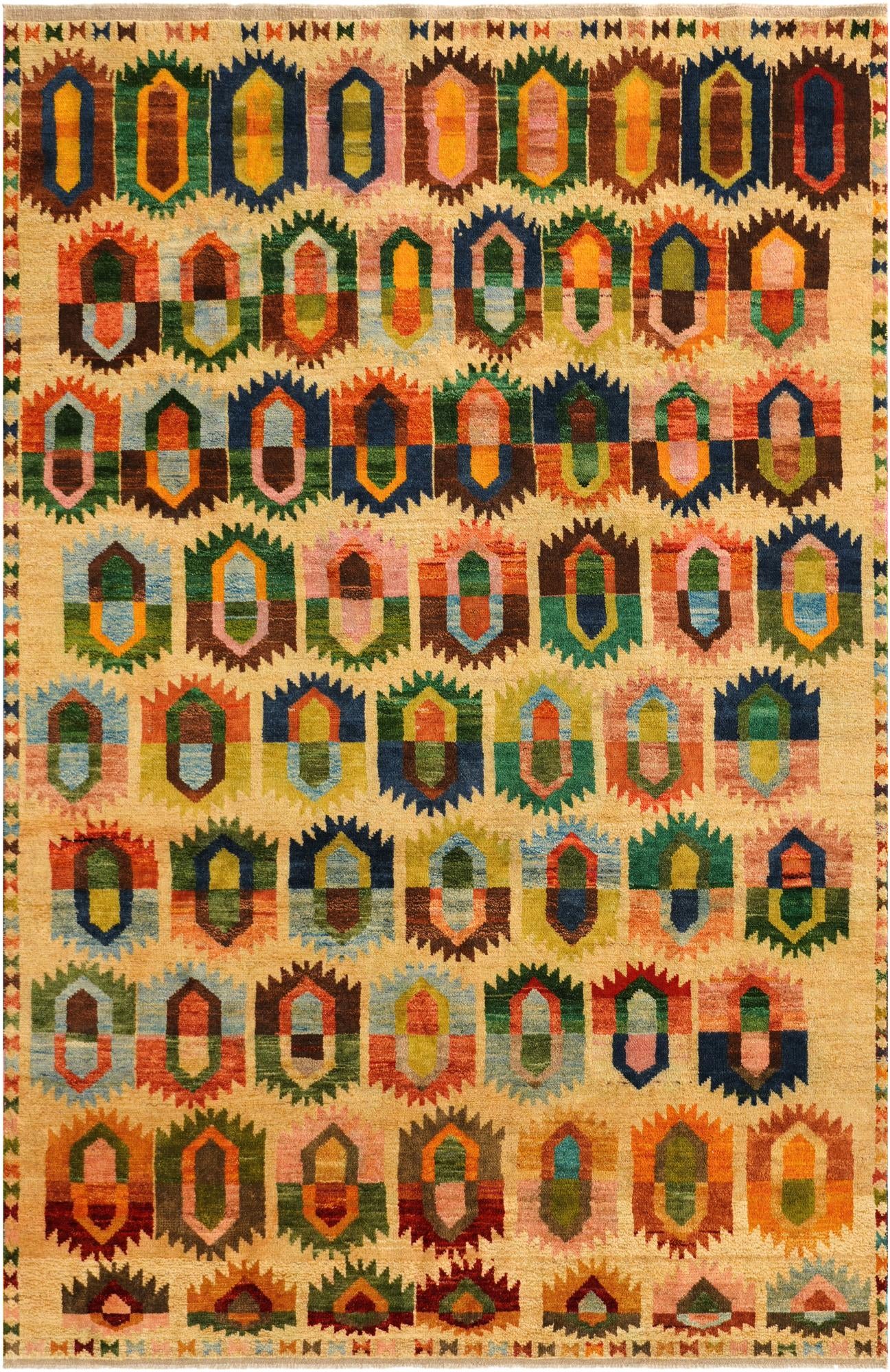 6' 9 x 10' 2 Hand Knotted Balouch Wool Rug