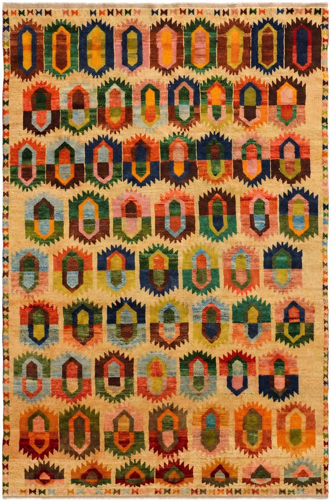 6' 9 x 10' 2 Hand Knotted Balouch Wool Rug