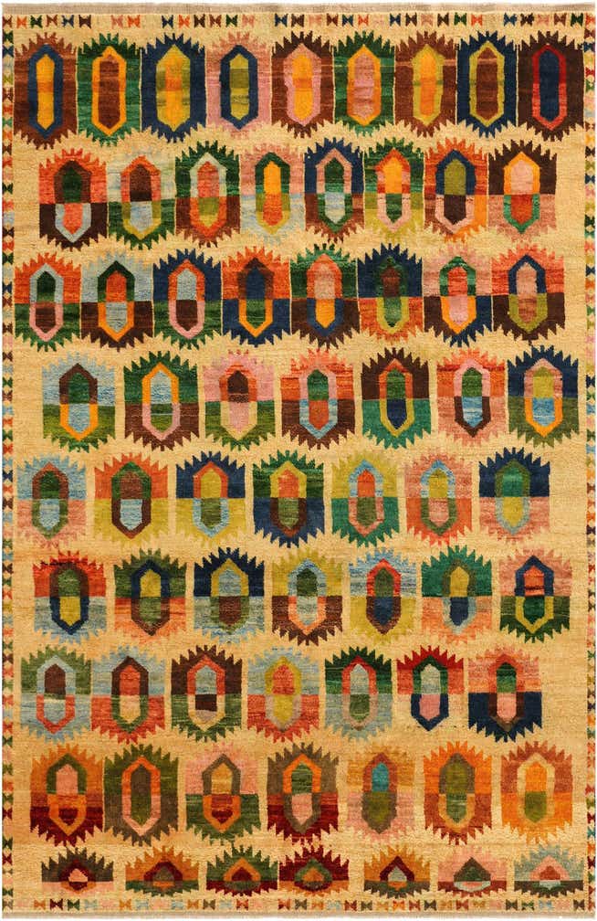 6' 9 x 10' 2 Hand Knotted Balouch Wool Rug