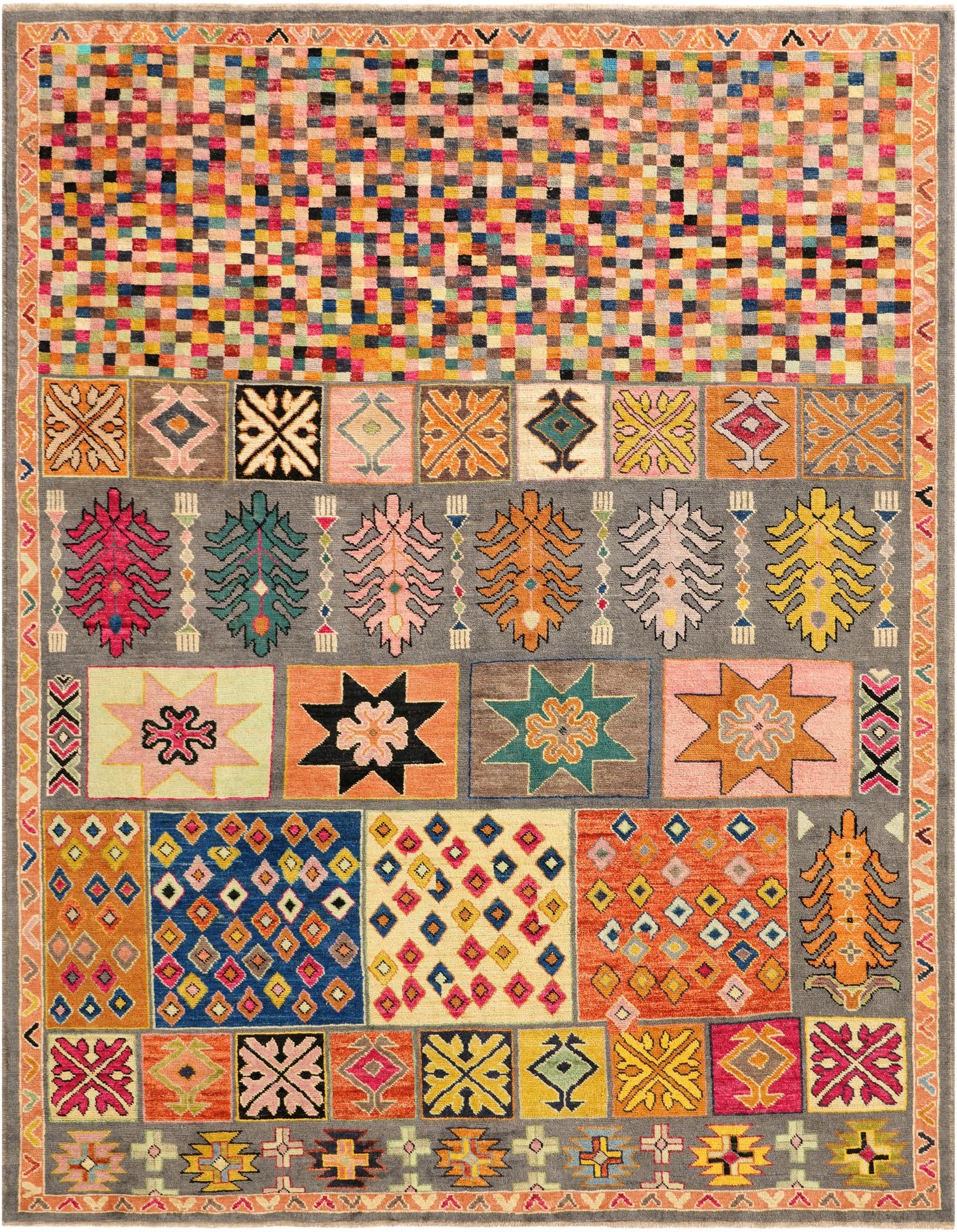 9' 7 x 12' 3 Hand Knotted Balouch Wool Rug