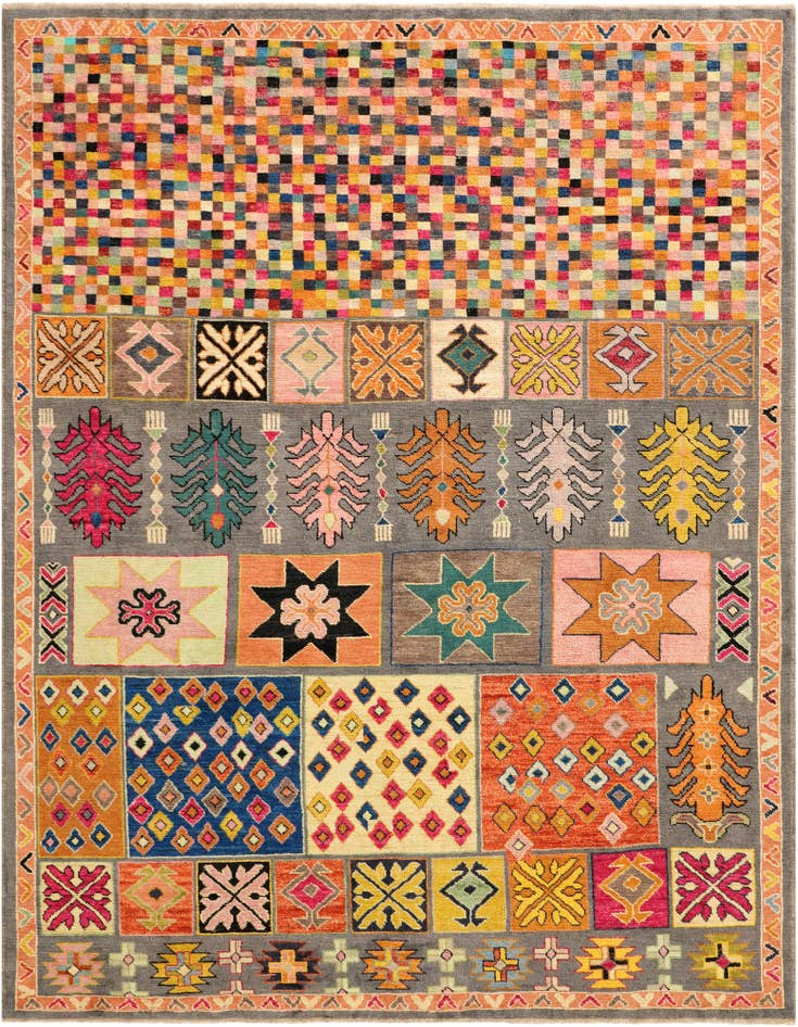 Detail image of 9' 7 x 12' 3 Hand Knotted Balouch Wool Rug