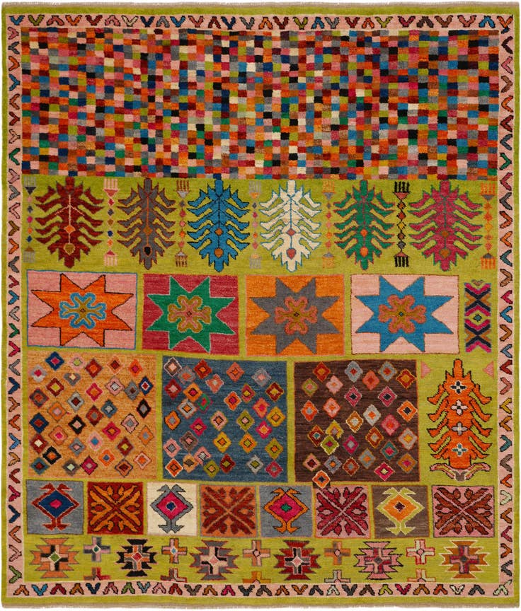 Detail image of 8' 5 x 10' Hand Knotted Balouch Wool Rug