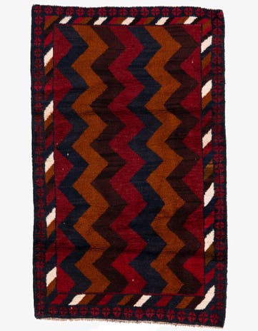 2' 10 x 4' 8 Hand Knotted Balouch Persian Wool Rug