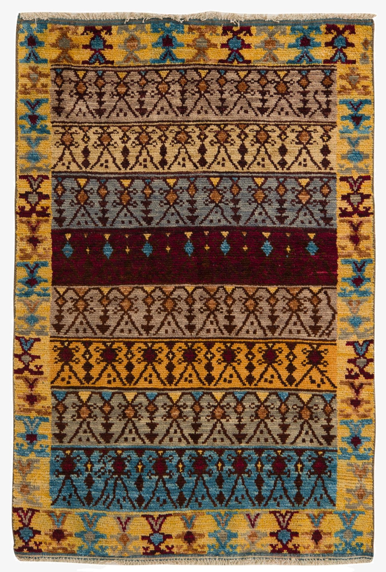 4' 2 x 6' 3  Hand Knotted Balouch Wool Rug