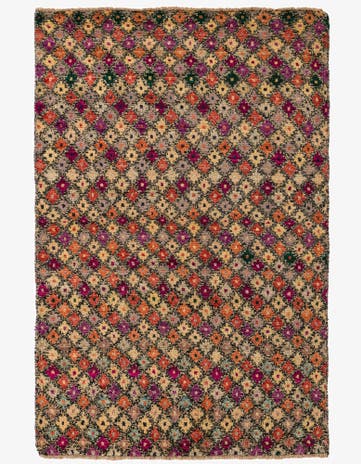 4' 3 x 6' 4 Hand Knotted Balouch Wool Rug