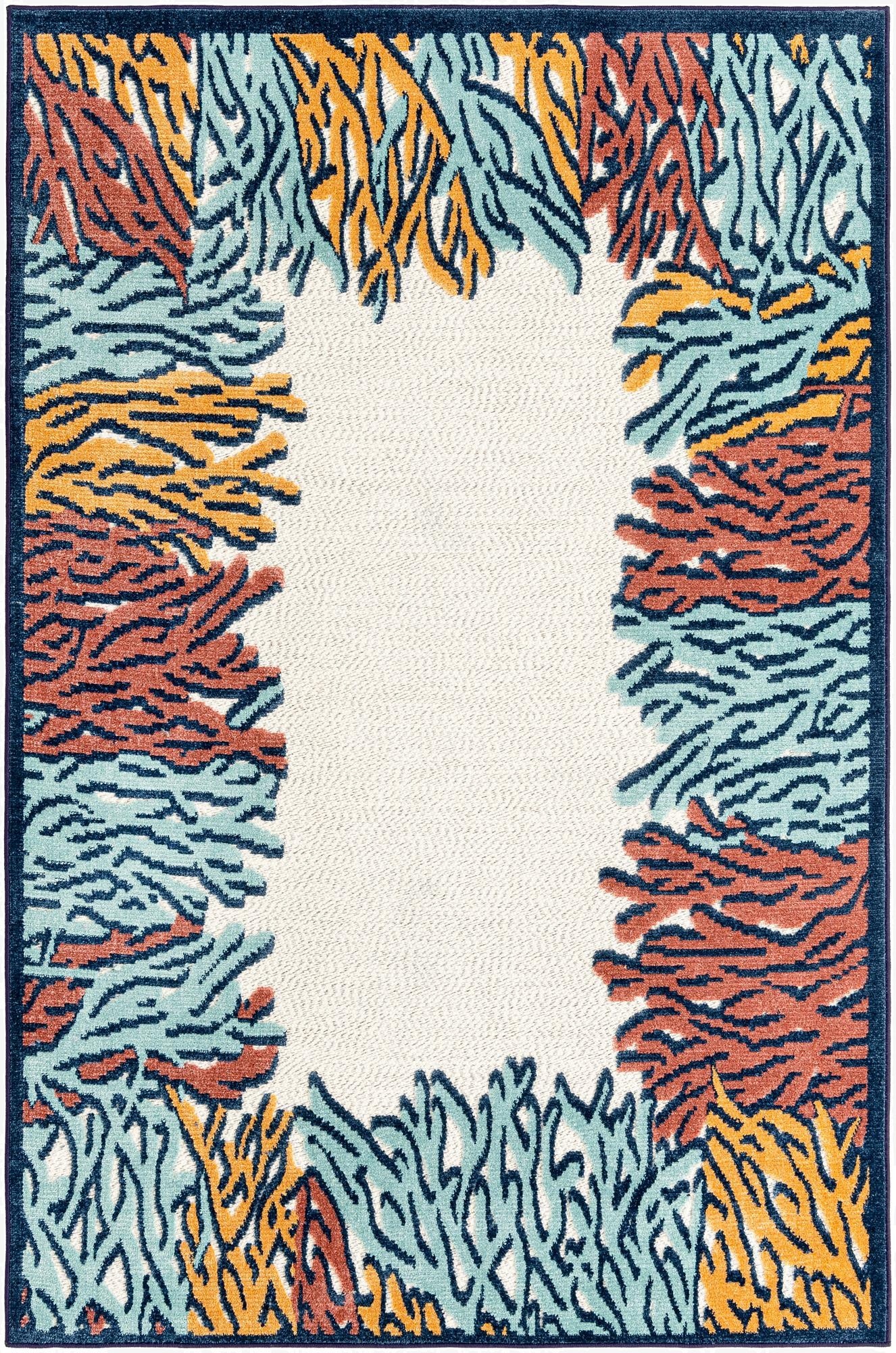 Primary image 5' 3 x 8'  Washable Belize Indoor / Outdoor Rug