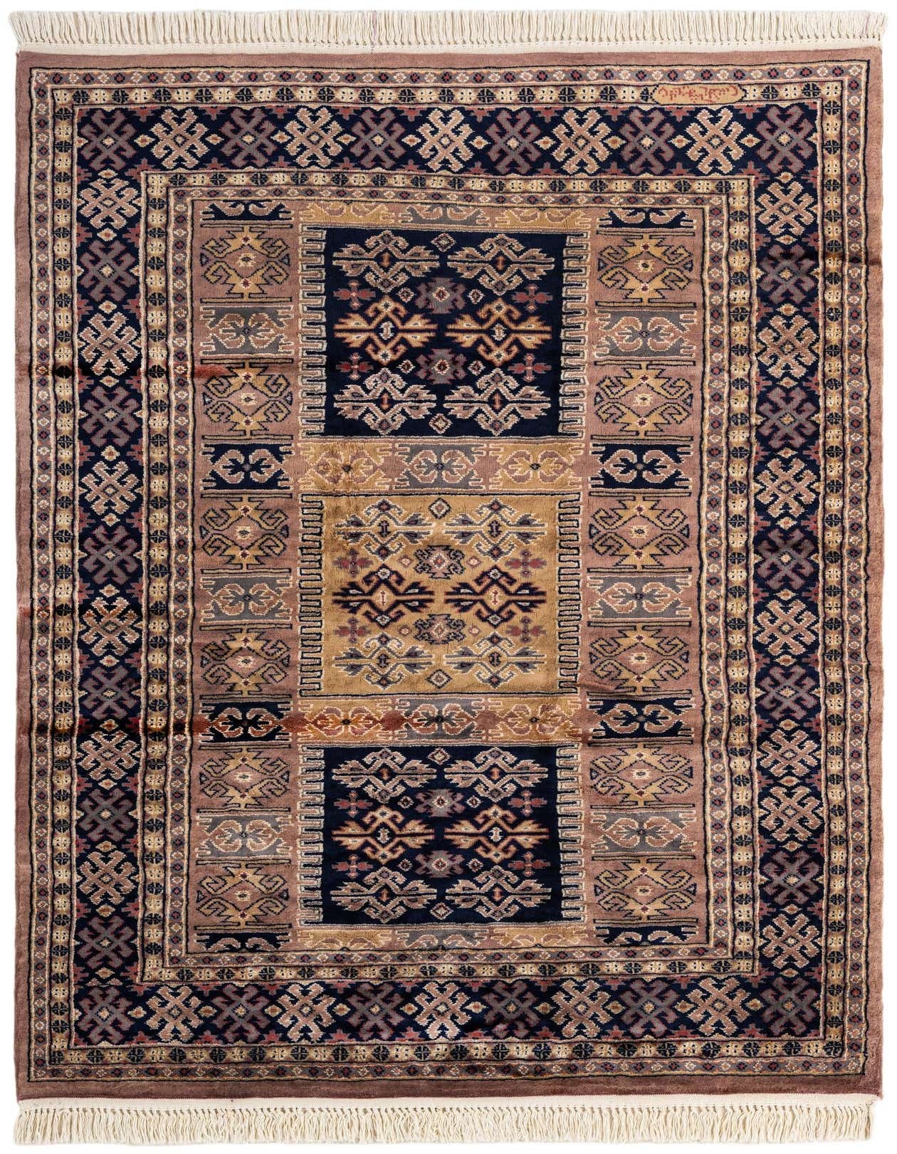 4' 2 x 6' 3 Hand Knotted Bokhara Oriental Rug