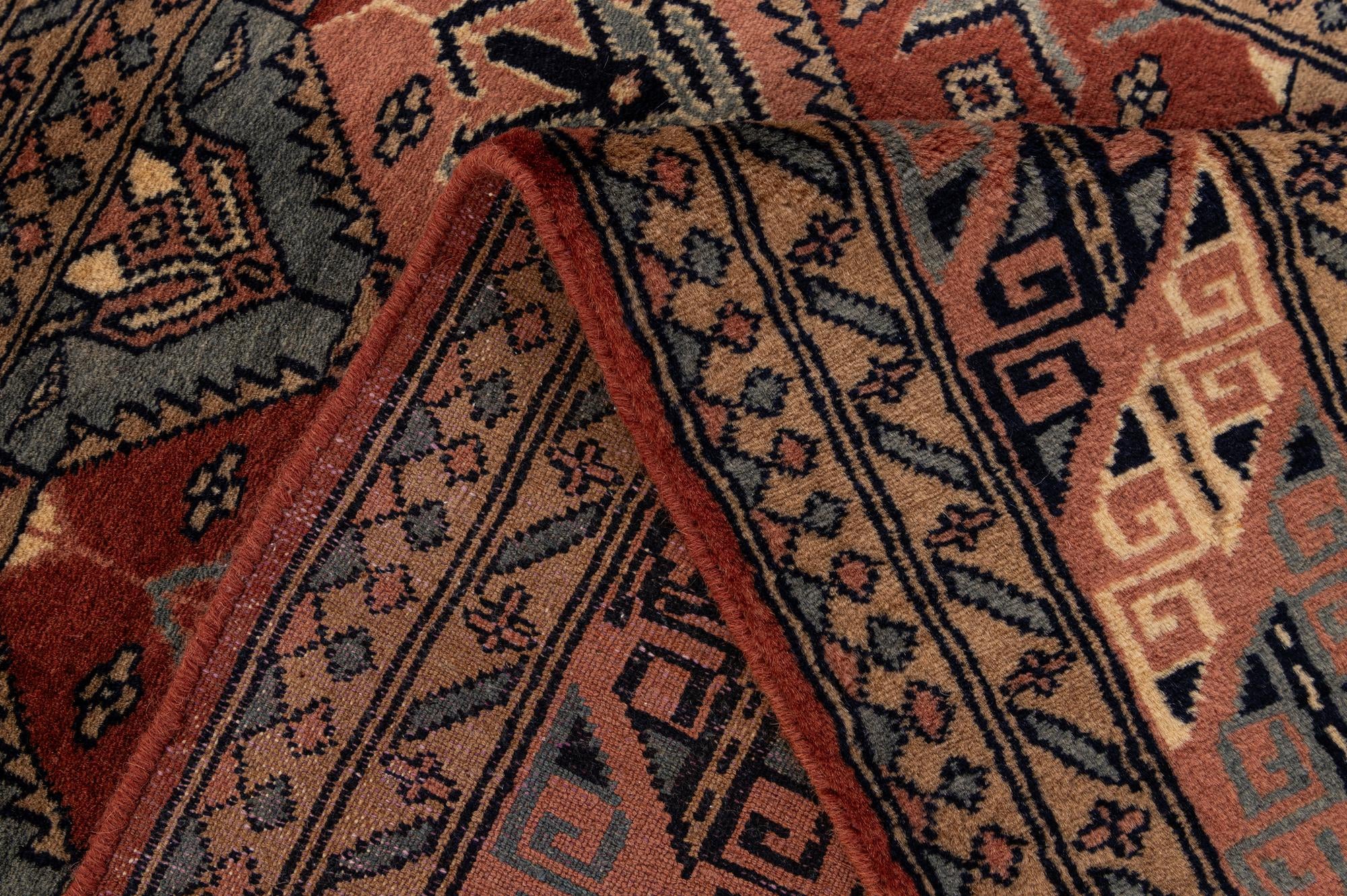 4' 1 x 6' 5 Hand Knotted Bokhara Oriental Wool Rug