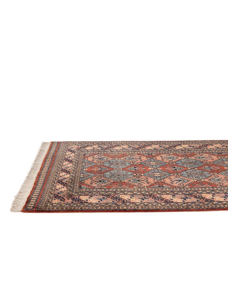 Detail image of 4' 1 x 6' 5  Hand Knotted Bokhara Oriental Wool Rug