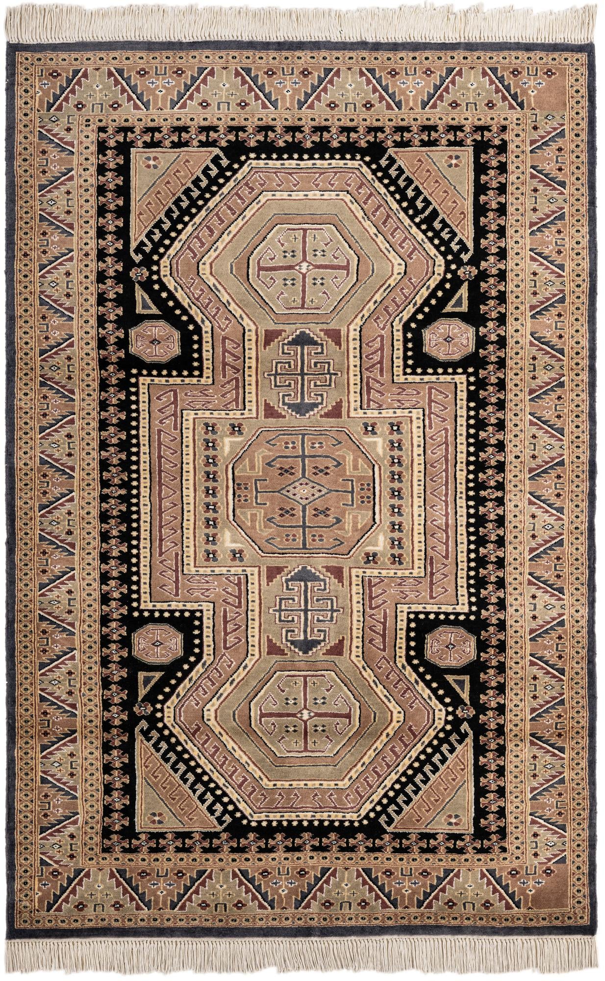 4' 3 x 6' 7 Hand Knotted Bokhara Rug