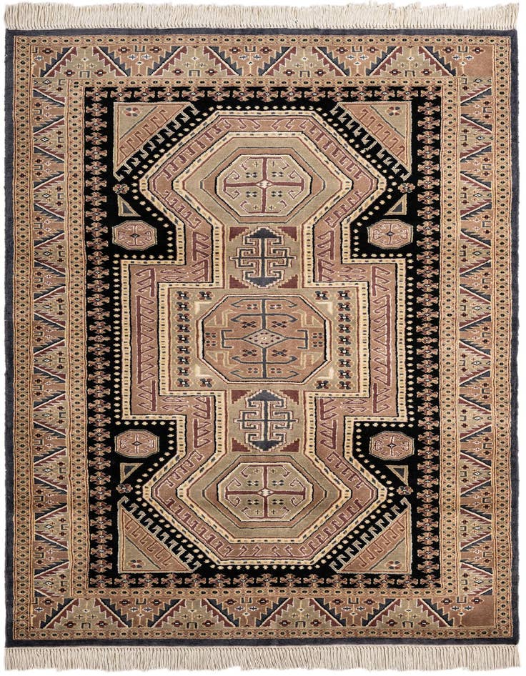 Detail image of 4' 3 x 6' 7 Hand Knotted Bokhara Rug