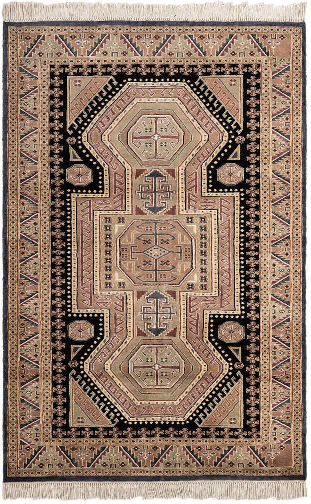 4' 3 x 6' 7 Hand Knotted Bokhara Rug