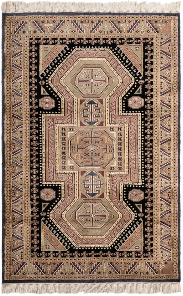 Detail image of 4' 3 x 6' 7 Hand Knotted Bokhara Rug