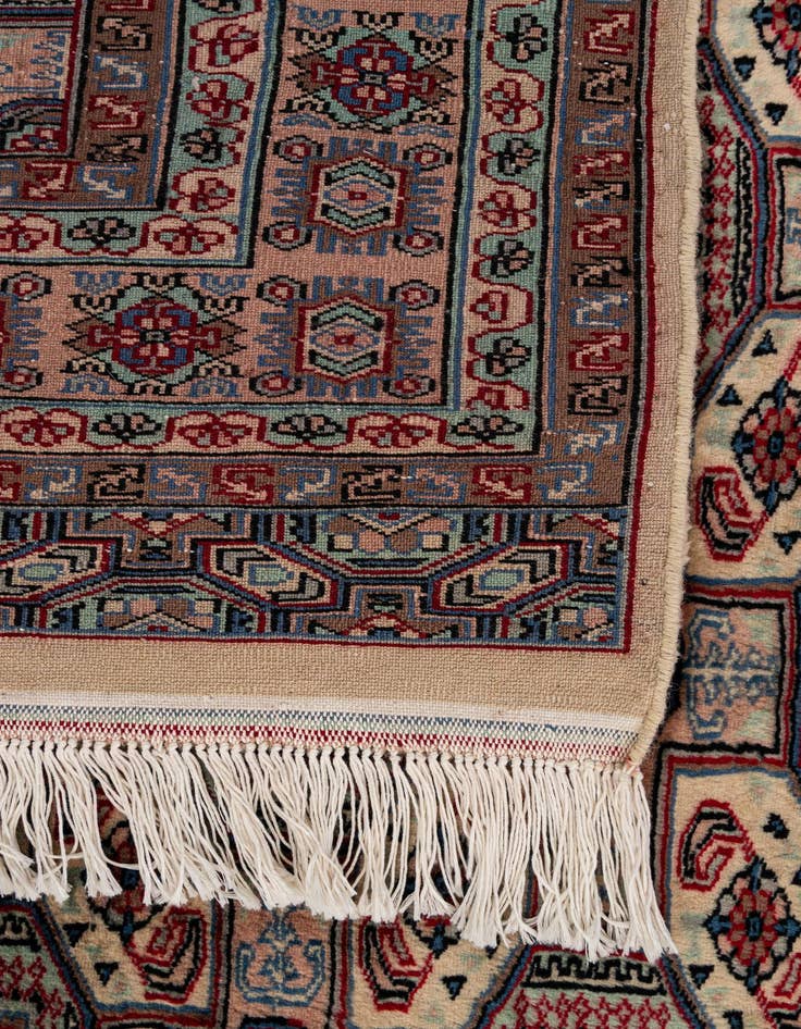 Detail image of 4' 3 x 6'  Hand Knotted Bokhara Wool Rug