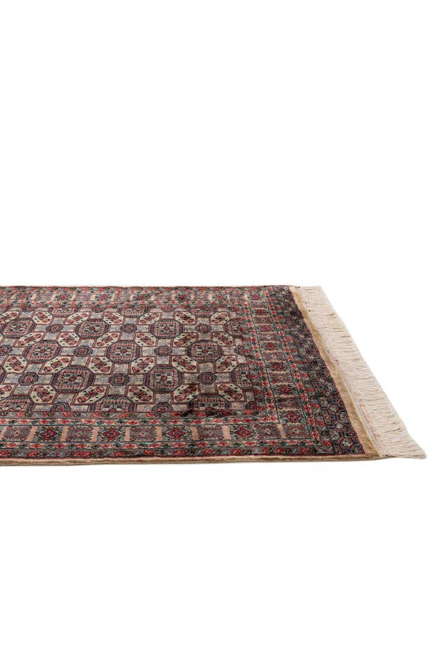 Detail image of 4' 3 x 6' Hand Knotted Bokhara Wool Rug