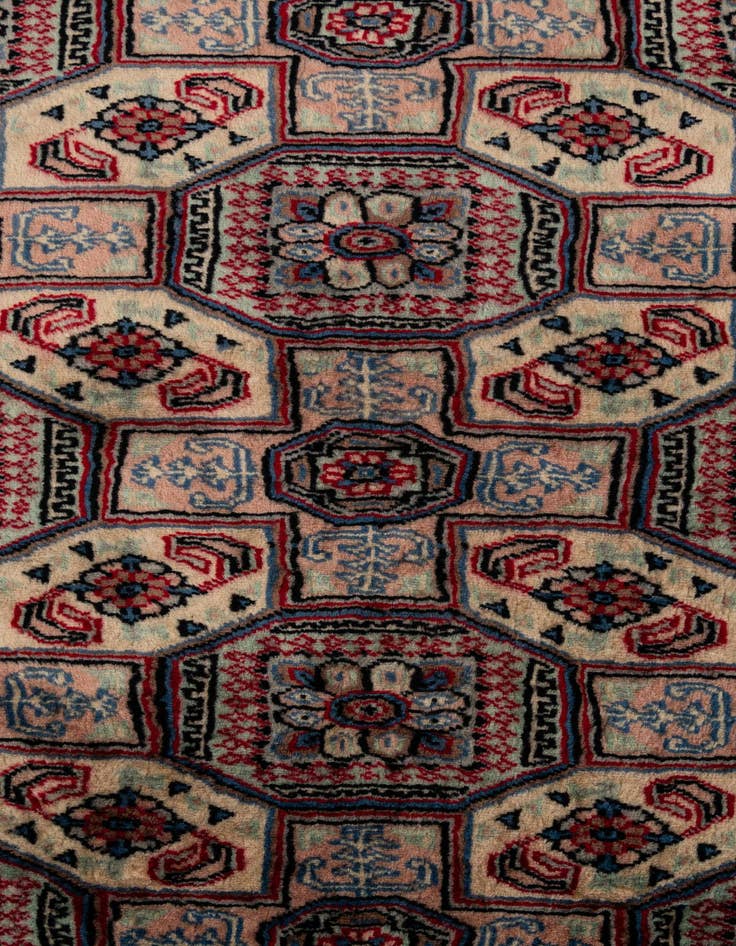 Detail image of 4' 3 x 6'  Hand Knotted Bokhara Wool Rug