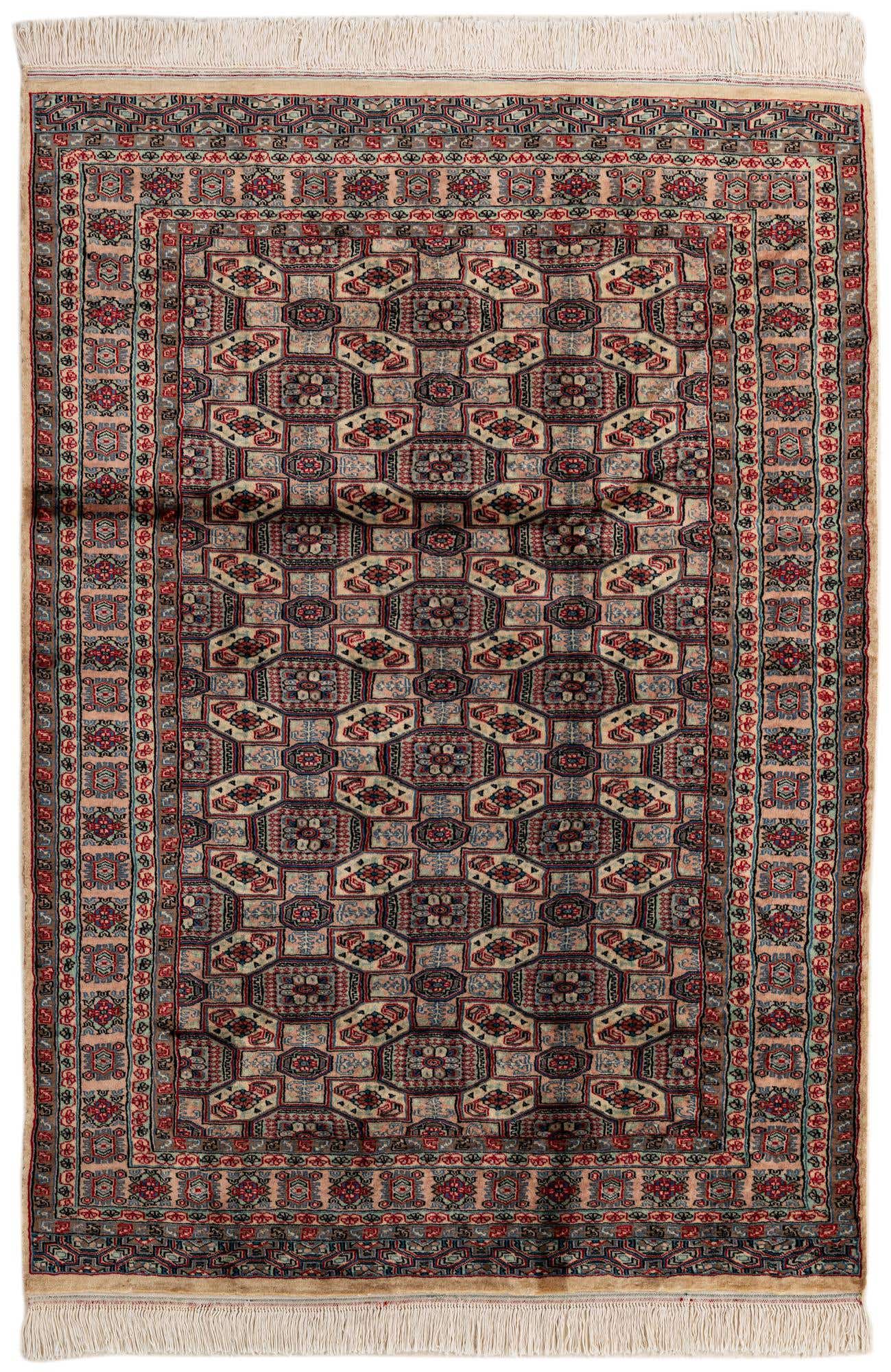4' 3 x 6' Hand Knotted Bokhara Wool Rug
