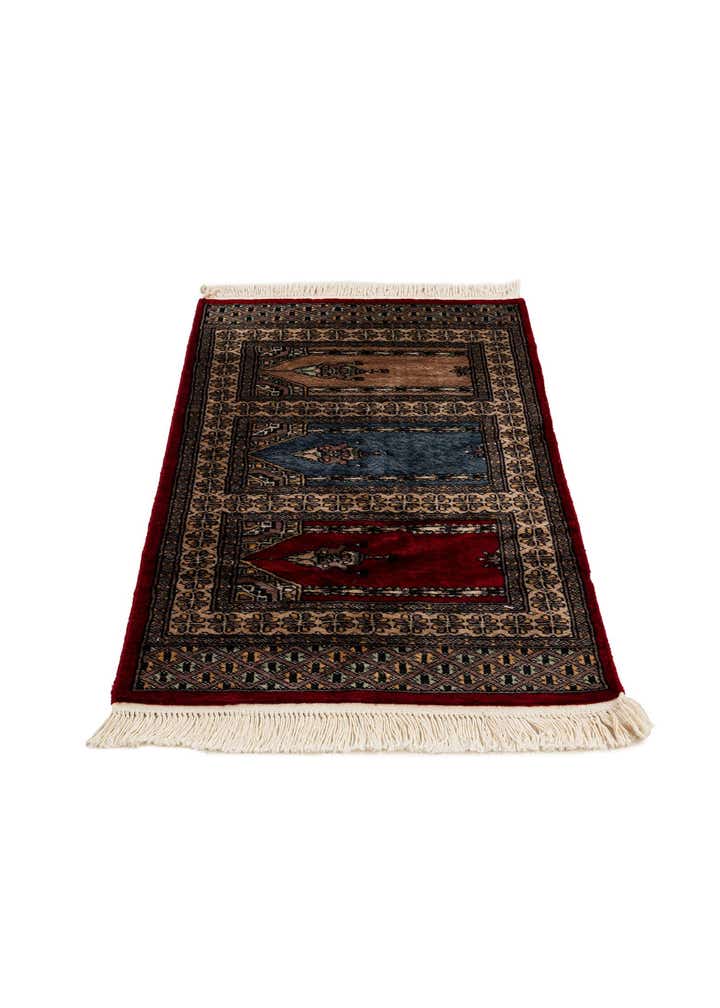 2' 1 x 3' 4 Hand Knotted Bokhara Oriental Wool Rug