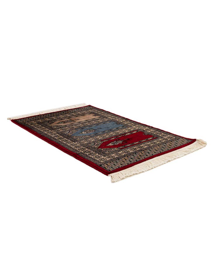 Detail image of 2' 1 x 3' 4  Hand Knotted Bokhara Oriental Wool Rug