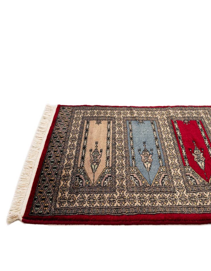 Detail image of 2' 1 x 3' 4  Hand Knotted Bokhara Oriental Wool Rug