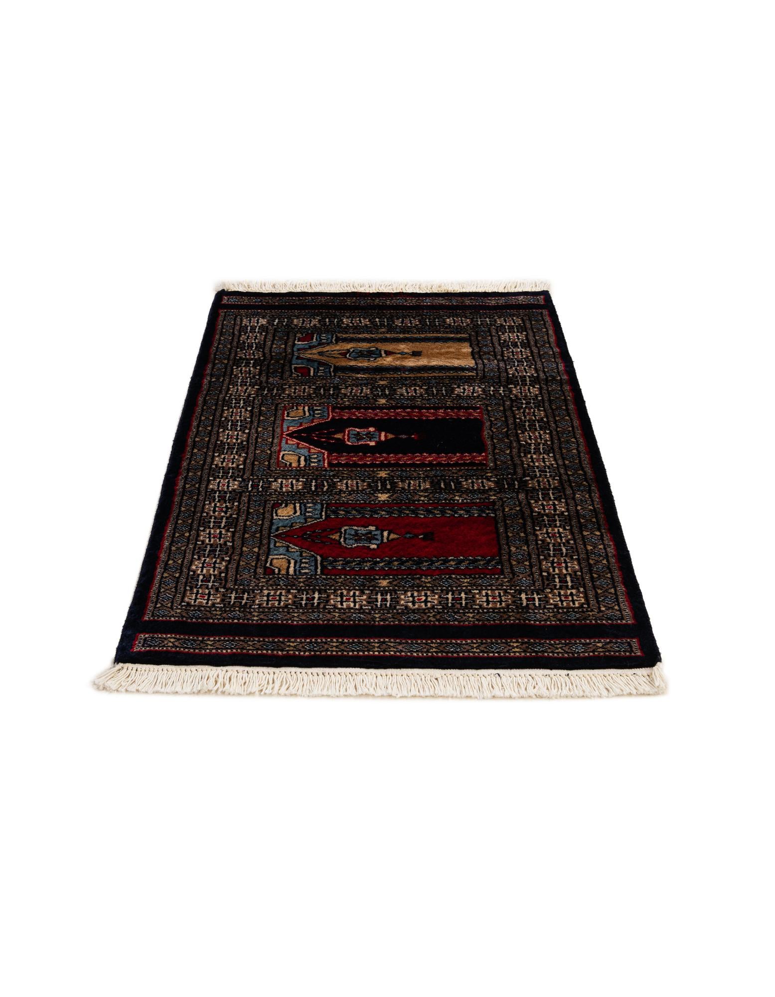 2' 2 x 3' 2 Hand Knotted Bokhara Oriental Wool Rug