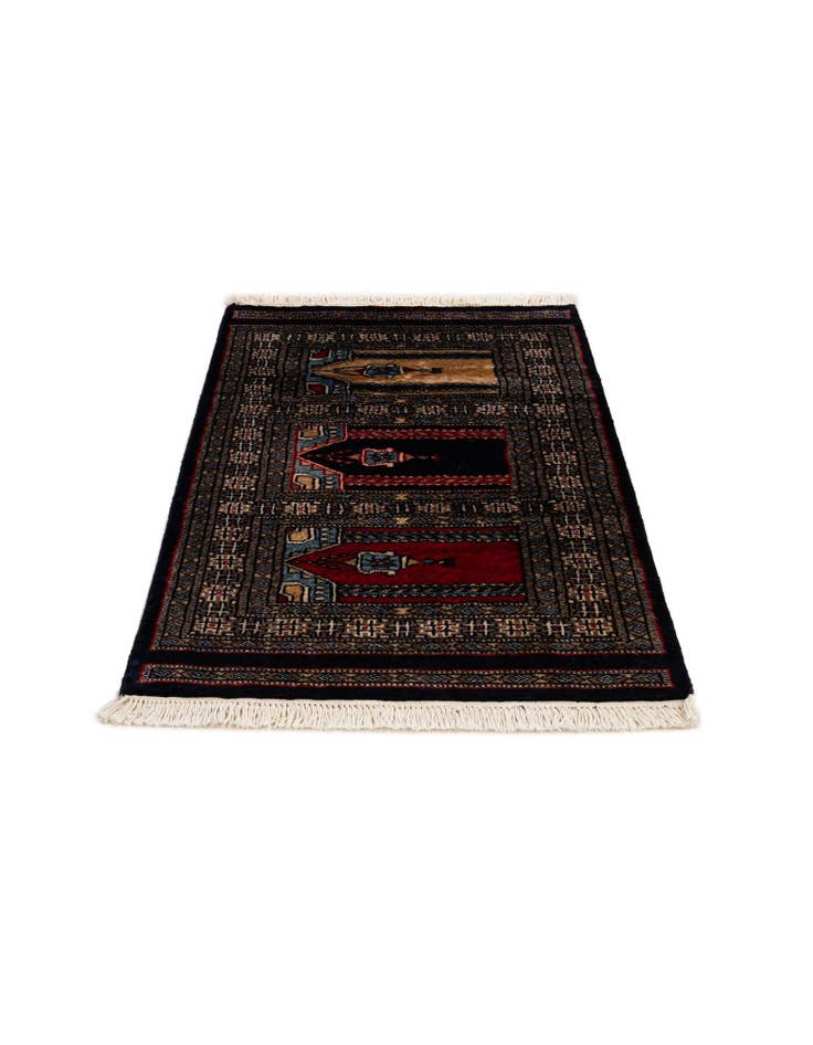 Detail image of 2' 2 x 3' 2 Hand Knotted Bokhara Oriental Wool Rug