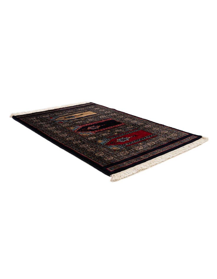 Detail image of 2' 2 x 3' 2 Hand Knotted Bokhara Oriental Wool Rug