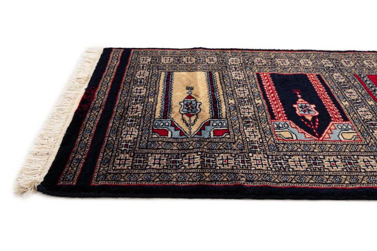 Detail image of 2' 2 x 3' 2 Hand Knotted Bokhara Oriental Wool Rug