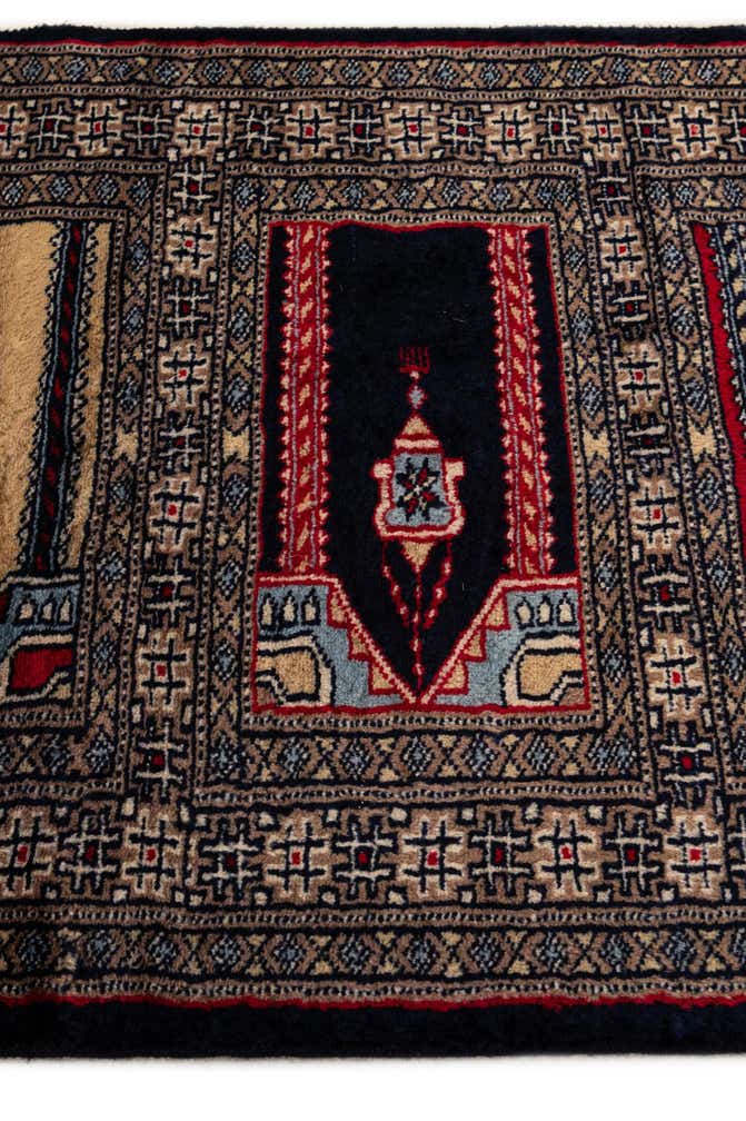 2' 2 x 3' 2 Hand Knotted Bokhara Oriental Wool Rug