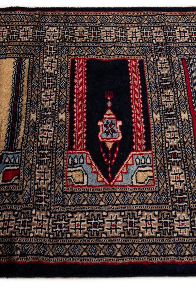 Detail image of 2' 2 x 3' 2 Hand Knotted Bokhara Oriental Wool Rug