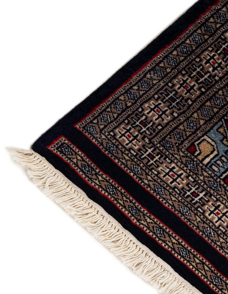 Detail image of 2' 2 x 3' 2  Hand Knotted Bokhara Oriental Wool Rug