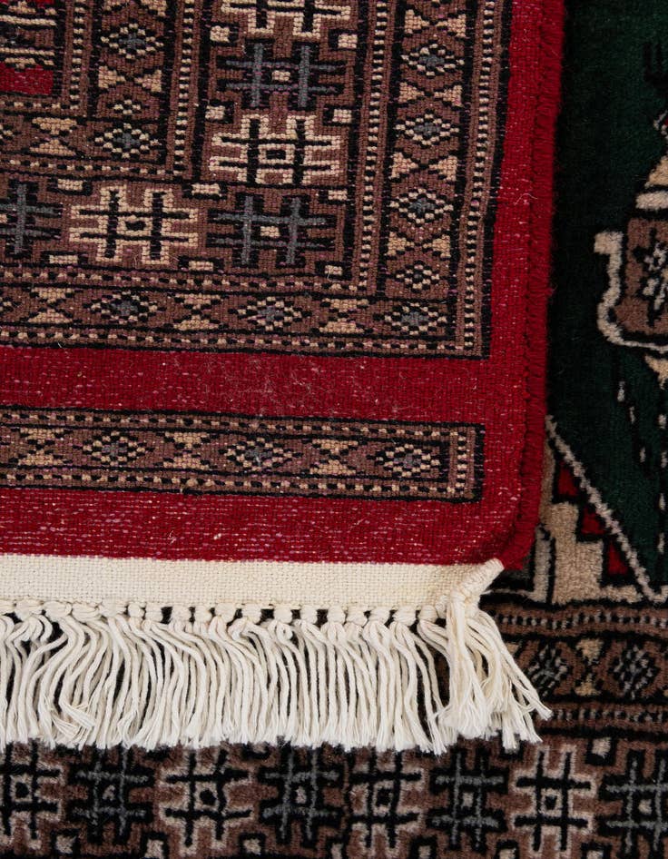 Detail image of 2' x 3' 2  Hand Knotted Bokhara Oriental Wool Rug