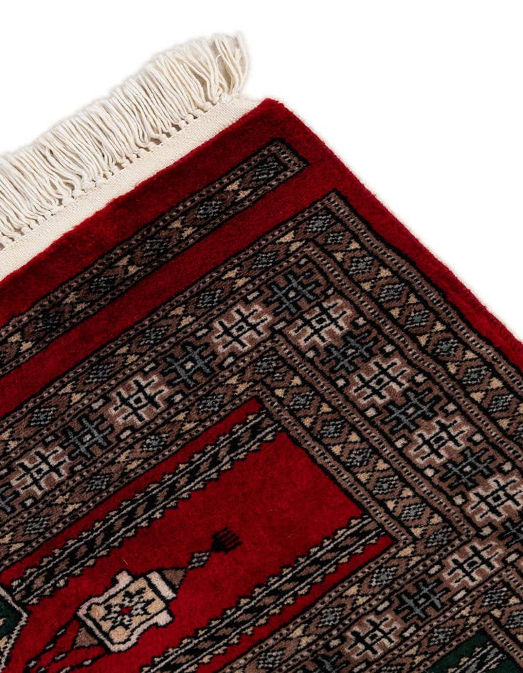 Detail image of 2' x 3' 2  Hand Knotted Bokhara Oriental Wool Rug