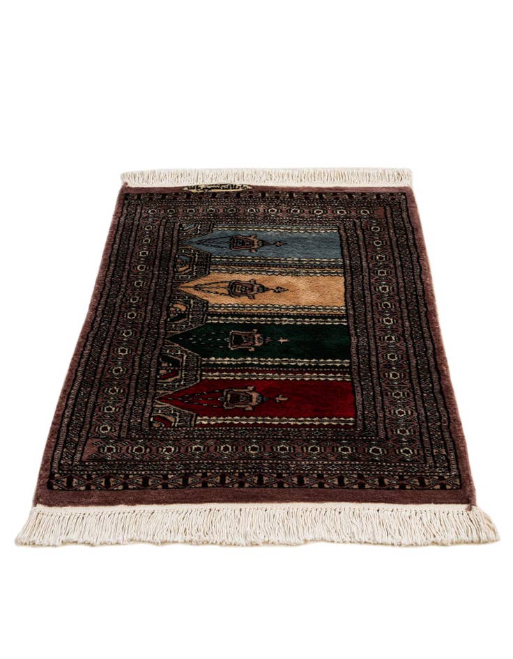 Detail image of 2' x 3' Hand Knotted Bokhara Oriental Wool Rug