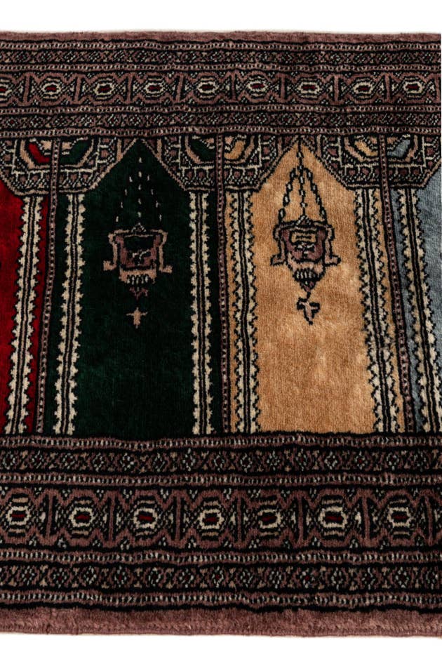 Detail image of 2' x 3' Hand Knotted Bokhara Oriental Wool Rug